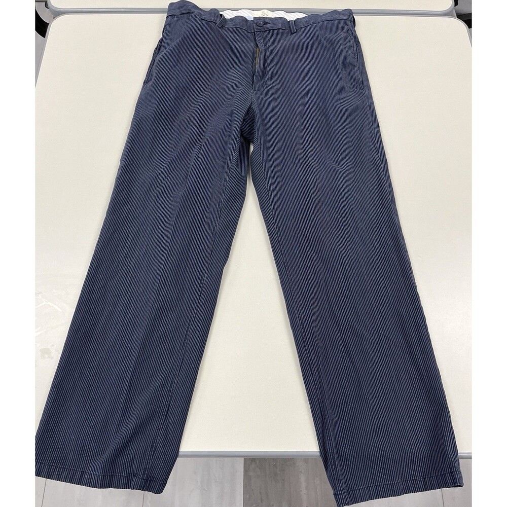 Men's Gap Navy Striped Stretch Chino, Size 36x32
